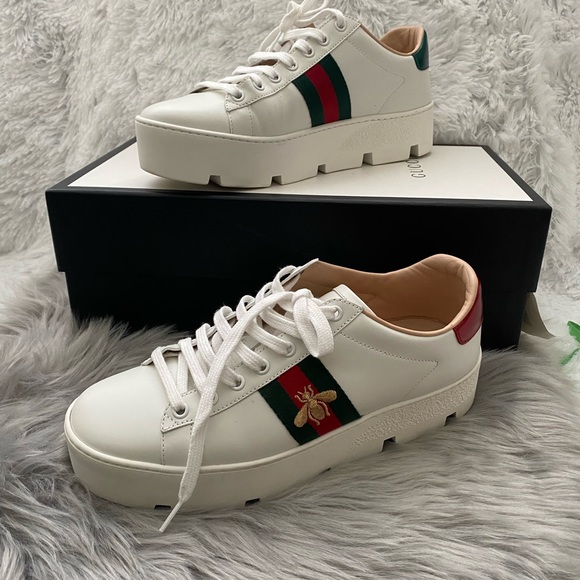 Gucci Shoes - Gucci New Ace Platform Sneaker White Women’s EU 40/ US 10.